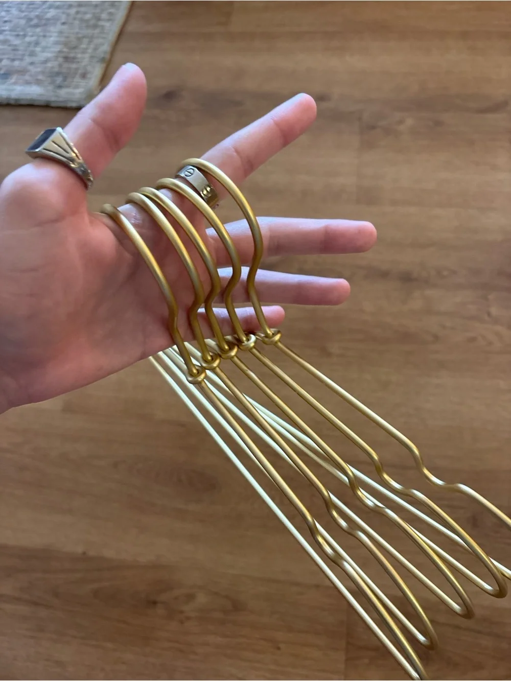 Amazon Gold Wrapped Metal Clothing Hanger Set - Sleek Metal Design